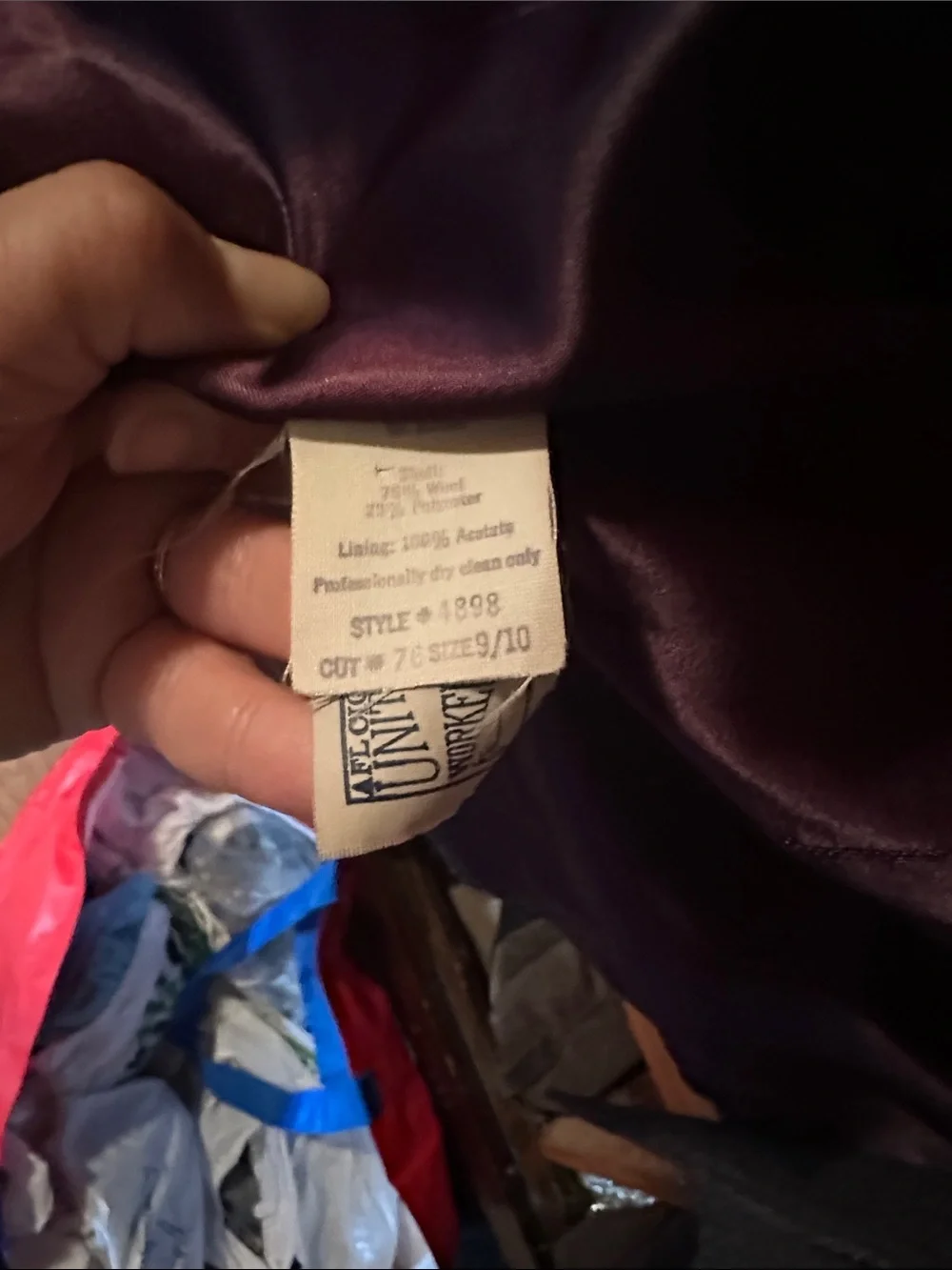 Vintage Nor’Wester Charcoal Pinstripe Blazer with Burgundy Lining
